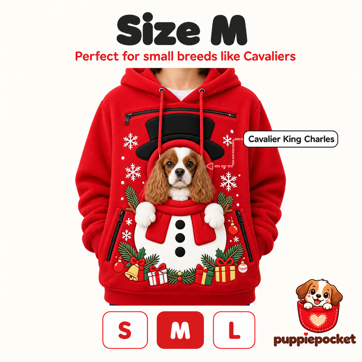 Christmas Puppie Pocket