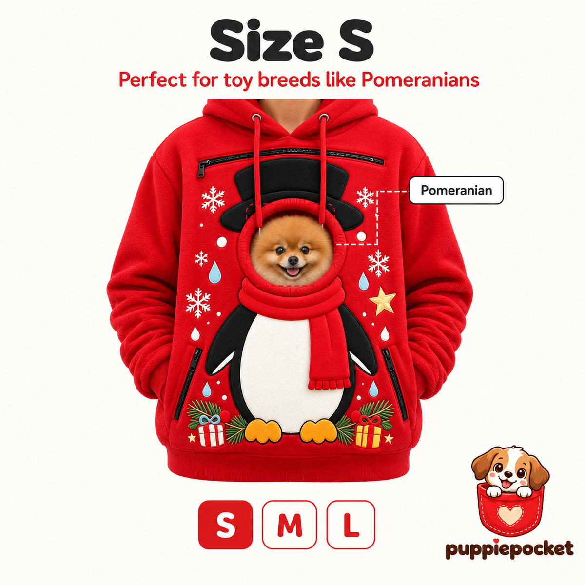Christmas Puppie Pocket
