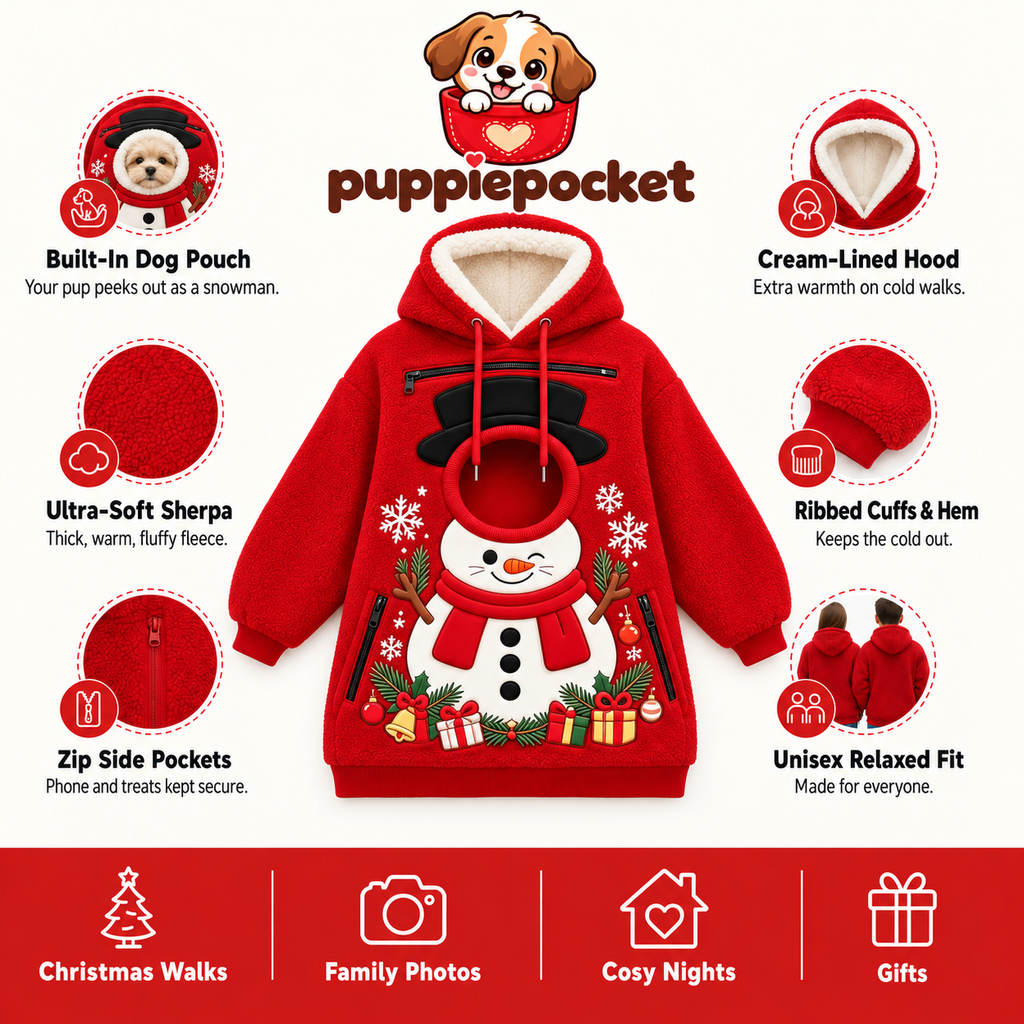 Christmas Puppie Pocket